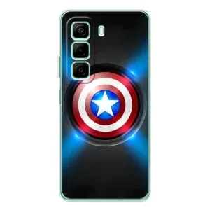 Чехол с Щитом Капитана Америки на Infinix Hot 50 (Яркий Щит Капитана)