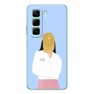 Силіконовый Чохол на Infinix Hot 50 з картинкой Модных девушек (Жовта кепка)