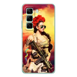 ЗСУ Чехлы (TPU) для Infinix Hot 50 (Женщина солдат)
