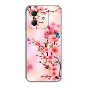 Чехол с принтом САКУРЫ на Infinix Hot 50i (Бабочки на сакуре)