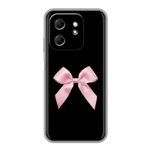 Чехол банты для Infinix Hot 50i (Бант на черном)