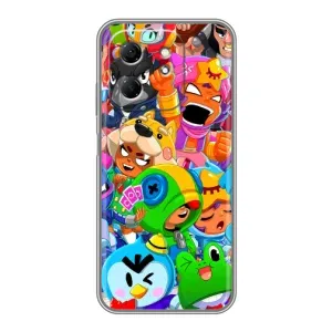 Силиконовый Чехол на Infinix Hot 50i с картинкой Brawl Stars (Brawl-Stars)