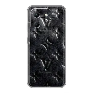 Текстурний Чохол Louis Vuitton для Хот 50і (Чорний ЛВ)