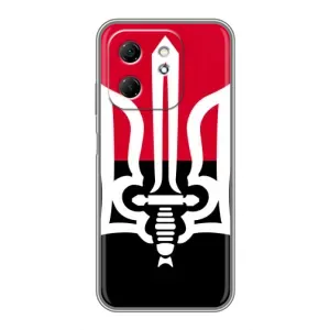 Чехлы УПА (Красно-Чёрный) на Infinix Hot 50i (Герб Украины)