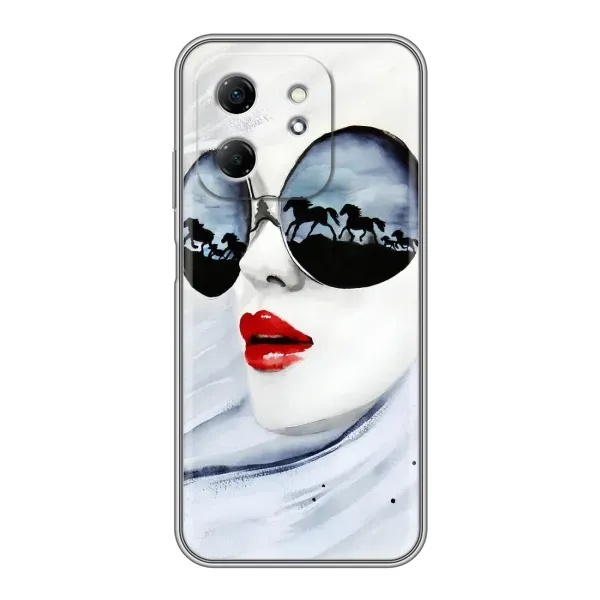 Чехол с рисунком «Любительница коней» для Infinix Hot 50i Чехол с рисунком «Любительница коней» для Infinix Hot 50i
