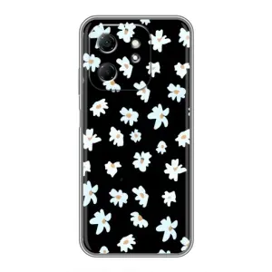 Чехол с ромашками на Infinix Hot 50i (Маленькие ромашки)
