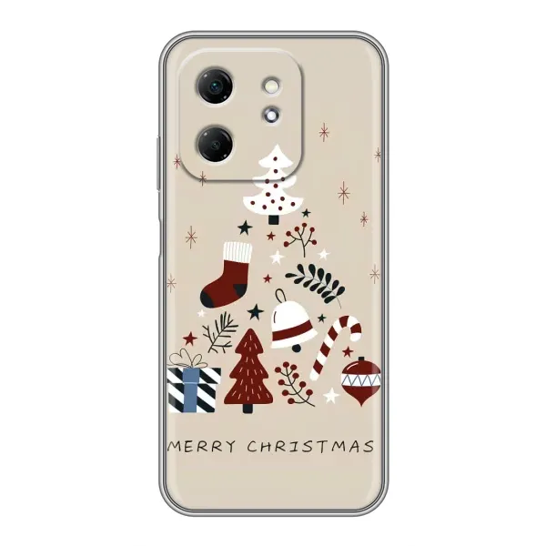 Чехол с рисунком «Merry Christmas» для Infinix Hot 50i