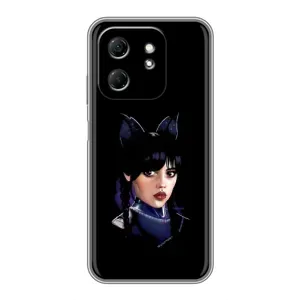 Чохол з картинкою Венсдей на Infinix Hot 50i (Мила Венсдей)