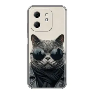 Чехол на тематику: Коты для Infinix Hot 50i (Модный кот)