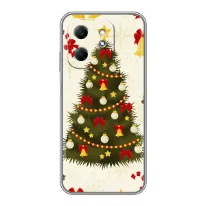 Чехол Новогодняя Елка на Infinix Hot 50i (Новогодний принт)