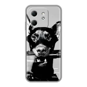 Чехол ДОБЕРМАН для Infinix Hot 50i (Опасный доберман)