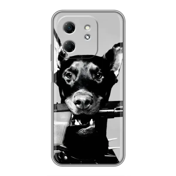Чехол с рисунком «Опасный доберман» для Infinix Hot 50i Чехол с рисунком «Опасный доберман» для Infinix Hot 50i