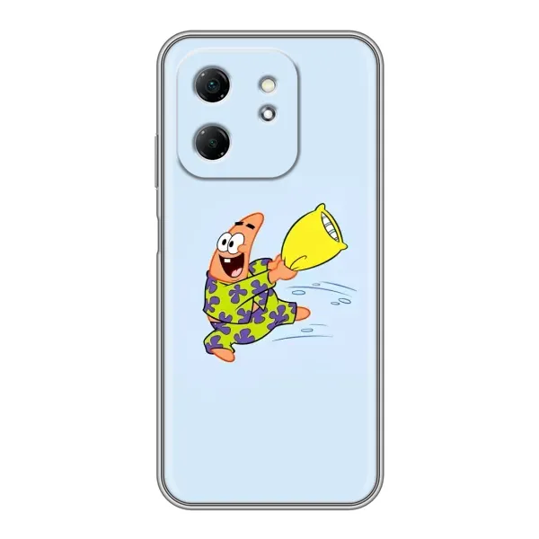 Чехол с рисунком «Патрик с подушкой» для Infinix Hot 50i Чехол с рисунком «Патрик с подушкой» для Infinix Hot 50i