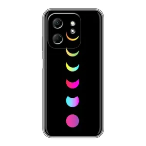 Чехол (ТПУ) с планетами на Infinix Hot 50i (Полнолуние)
