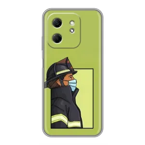 Силиконовый бампер (Работники) на Infinix Hot 50i