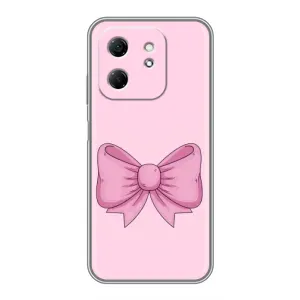Чехол банты для Infinix Hot 50i (Розовый бантик)