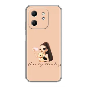 Силіконовый Чохол на Infinix Hot 50i з картинкой Модных девушек (З собакою)