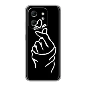 Чохол (Знак сердечка) для Infinix Hot 50i (Сердечко на чорному)