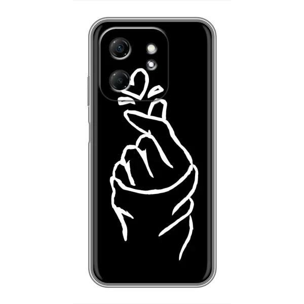 Чехол с рисунком «Сердце на черном» для Infinix Hot 50i Чехол с рисунком «Сердце на черном» для Infinix Hot 50i