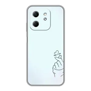 Чохол (Знак сердечка) для Infinix Hot 50i (Сердечко на блакитному)
