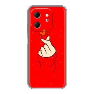 Чохол (Знак сердечка) для Infinix Hot 50i (Сердечко на червоному)