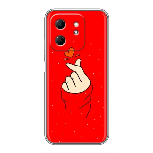 Чехол с рисунком «Сердце на красном» для Infinix Hot 50i Чехол с рисунком «Сердце на красном» для Infinix Hot 50i