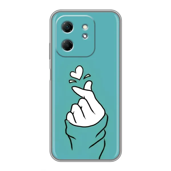Чехол с рисунком «Сердечко на бирюзовом» для Infinix Hot 50i Чехол с рисунком «Сердечко на бирюзовом» для Infinix Hot 50i