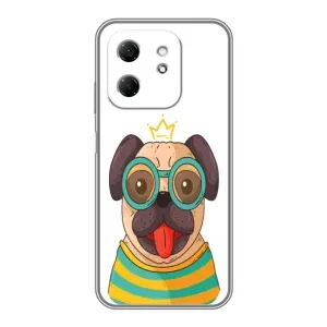 Бампер для Infinix Hot 50i с картинкой "Песики" (Собака Король)