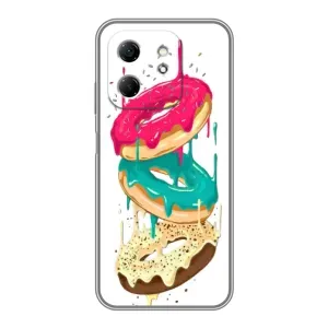 Чохол з зображенням смачної їжі для Infinix Hot 50i (Соковиті пончики)