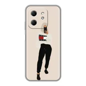 Силіконовый Чохол на Infinix Hot 50i з картинкой Модных девушек (Стильна)