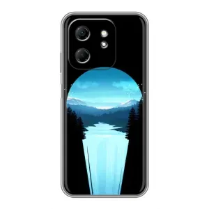 Летний Чехол на Infinix Hot 50i (Синий Водопад)