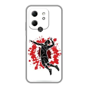 Чехлы с принтом Спортивная тематика для Infinix Hot 50i (Волейболист)