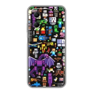 Чехол майнкрафт для Infinix Hot 50i (Все персонажи)