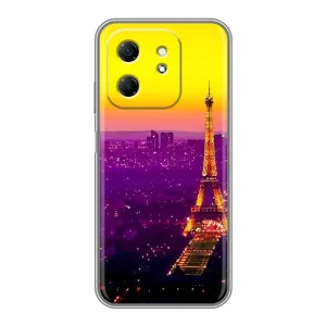 Чохол Ейфелева Вежа на Infinix Hot 50i (Яскрава башня)