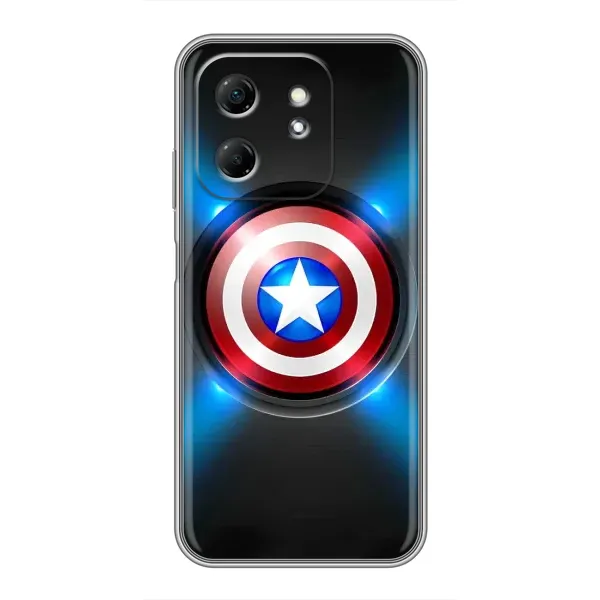 Чехол с рисунком «Яркий Щит Капитана» для Infinix Hot 50i Чехол с рисунком «Яркий Щит Капитана» для Infinix Hot 50i