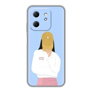 Силіконовый Чохол на Infinix Hot 50i з картинкой Модных девушек (Жовта кепка)