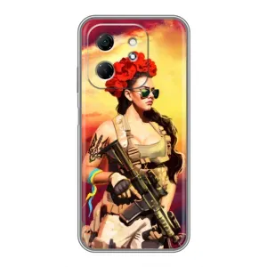 ЗСУ Чохли (TPU) для Infinix Hot 50i (Жінка солдат)