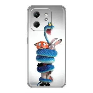 Силіконовий чохол з принтом Зоотрополіс для Infinix Hot 50i (Змія Зоо)