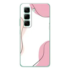 Чехол цветочный дизайн для Infinix Hot 60 5G Plus (Розовый фон)