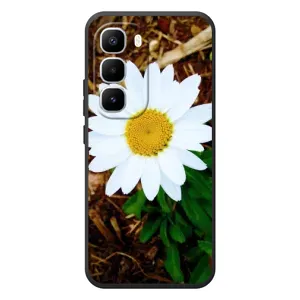 Чехол с ромашками на Infinix Hot 60 Pro Plus (Белая ромашка)