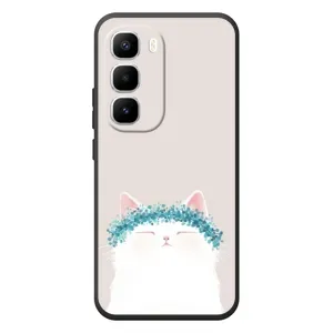 Чехол на тематику: Коты для Infinix Hot 60 Pro Plus (Белый котик)