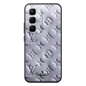 Текстурный Чехол Louis Vuitton для Хот 60 Про Плюс (Белый ЛВ)
