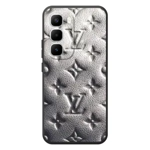 Текстурный Чехол Louis Vuitton для Хот 60 Про Плюс (Бежевый ЛВ)