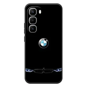 Силіконовий бампер з картинкою машини на Infinix Hot 60 Pro Plus (Чорний BMW)