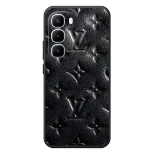 Текстурный Чехол Louis Vuitton для Хот 60 Про Плюс (Черный ЛВ)
