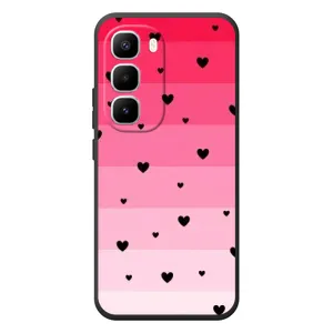 Чехлы с тематикой "Маленькие Сердечки" на Infinix Hot 60 Pro Plus (Чорные сердечки)
