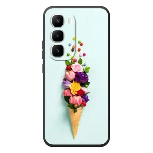 Чохли з тематикою "КВІТИ" на Infinix Hot 60 Pro Plus (Квітка-морозиво)