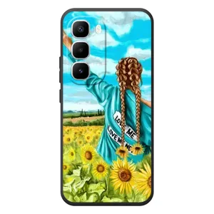Чохол Стильні дівчата на Infinix Hot 60 Pro Plus (Дівчина на полі)
