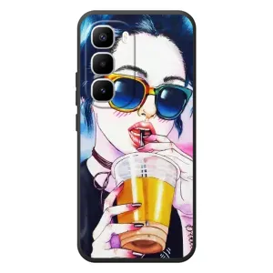 Чохол з картинкою Модні Дівчата Infinix Hot 60 Pro Plus (Дівчина з коктейлем)