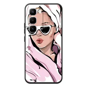 Чохол з картинкою Модні Дівчата Infinix Hot 60 Pro Plus (Дівчина в халаті)